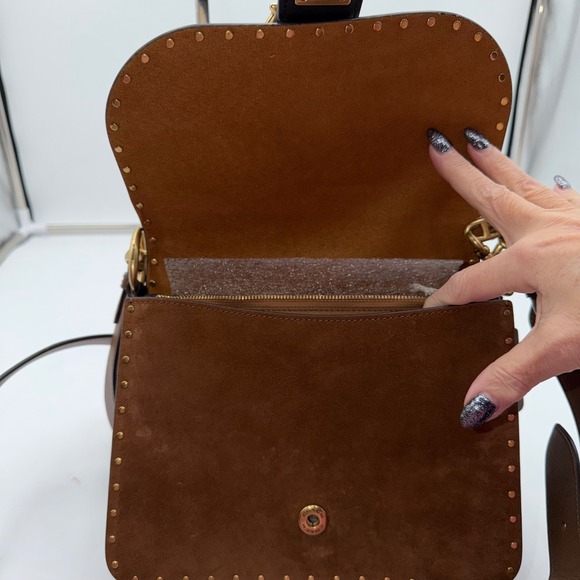 Coach Beat Saddle Bag B4RGI Khaki Multi - Picture 12 of 15